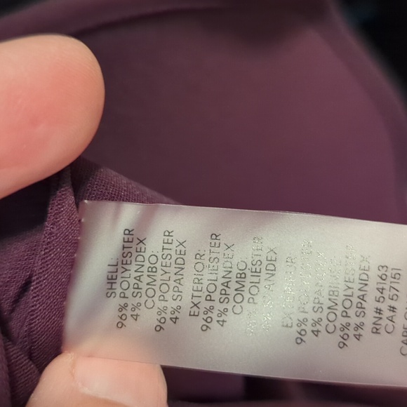 Calvin Klein Plum Blouse with Black Trim - Picture 3 of 7